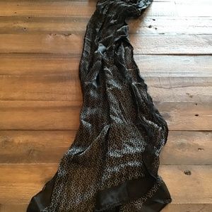 Black and white, soft long scarf